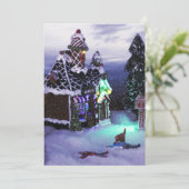 Winter Wonderland Sneeuw Scene 2020 Feestdagenkaart (Staand voorkant)