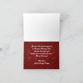 Winter Wonderland Sneeuw Scène Pijnbomen Kerstmis Feestdagen Kaart (Binnen)