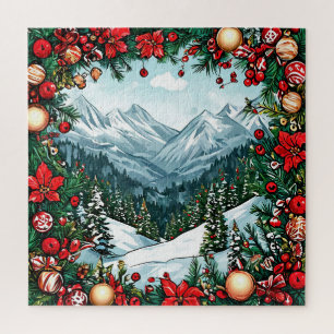 Winter Wonderland Sneeuw Scène Voor Volwassenen Ki Legpuzzel