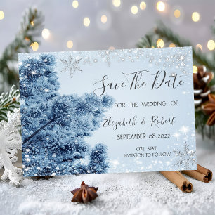 Winter Wonderland, sneeuw, sneeuwvlokken sparen de Save The Date