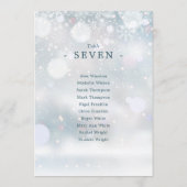 Winter Wonderland Sneeuw Stoelenplan Tafelnummer (Achterkant)