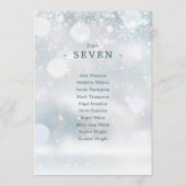 Winter Wonderland Sneeuw Stoelenplan Tafelnummer (Voorkant)