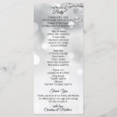 Winter Wonderland Sneeuw trouwceremonie Programmakaart (Achterkant)