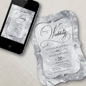 Winter Wonderland Sneeuw Zilveren Bruiloft Kaart