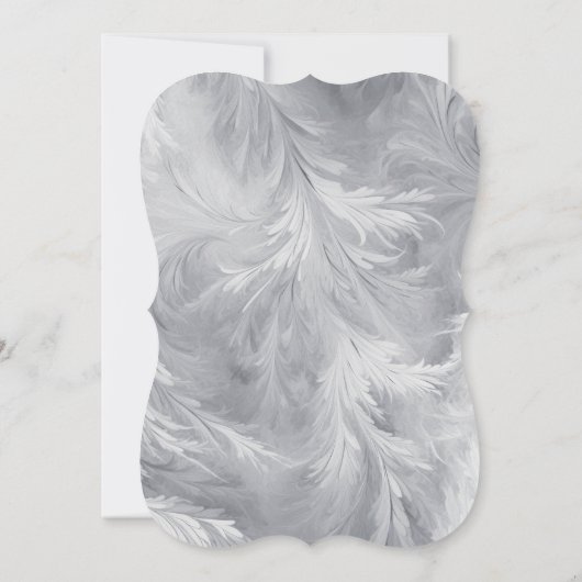 Winter Wonderland Sneeuw Zilveren Bruiloft Kaart (Achterkant)