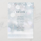 Winter Wonderland Sneeuw Zitplattegrond Tafelnumme (Achterkant)