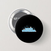Winter Wonderland Sneeuwbal  Ronde Button 5,7 Cm (Voorkant /achterkant)