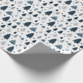 Winter Wonderland Sneeuwblauw Kerstmis Cadeaupapier (Hoek)