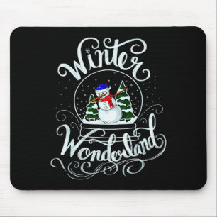 Winter Wonderland Sneeuwbol Kerst Dabbing Sneeuwma Muismat