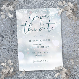 Winter Wonderland Sneeuwbruiloft Save The Date