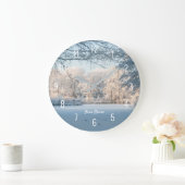 Winter Wonderland Sneeuwlandschap Grote klok (Huis)