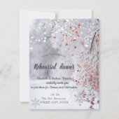 Winter Wonderland, sneeuwlichten repetitief diner Kaart (Voorkant)