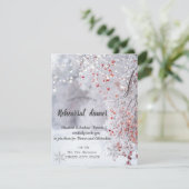 Winter Wonderland, sneeuwlichten repetitief diner Kaart (Staand voorkant)