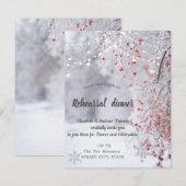 Winter Wonderland, sneeuwlichten repetitief diner Kaart (Voorkant / Achterkant)