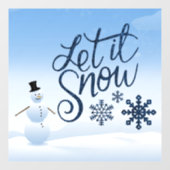 Winter Wonderland Sneeuwman Raamsticker (Vel)