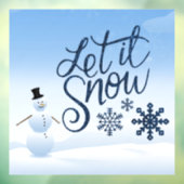 Winter Wonderland Sneeuwman Raamsticker (Vel 3)