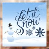 Winter Wonderland Sneeuwman Raamsticker (Vel 2)