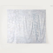 Winter Wonderland Sneeuwscène | Feestachtergrond Wandkleed (Voorkant (horizontaal))