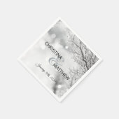 Winter Wonderland Sneeuwtak Bruiloft Servet (Hoek)