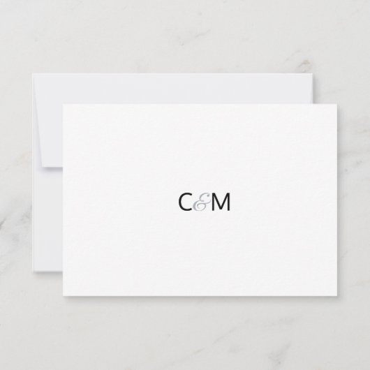 Winter Wonderland Sneeuwtak Trouwgegevens Kaart (Achterkant)