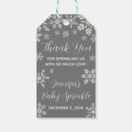 Winter Wonderland, Sneeuwvlok Baby Sprinkle, Bruil Cadeaulabel