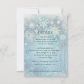 Winter Wonderland Sneeuwvlok Bruiloft Details Inst Kaart (Voorkant)