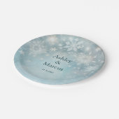 Winter Wonderland Sneeuwvlok bruiloft Papieren Bordje (Gekanteld)