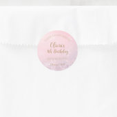 Winter Wonderland Sneeuwvlok Dank u Verjaardag Ronde Sticker