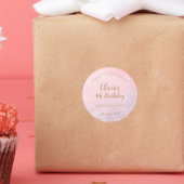 Winter Wonderland Sneeuwvlok Dank u Verjaardag Ronde Sticker