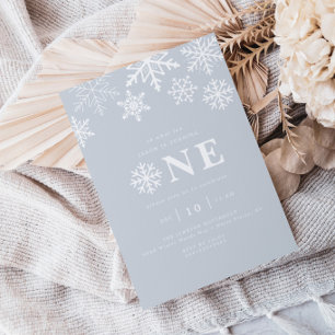 Winter Wonderland Sneeuwvlok Jongens Blauw Verjaar Kaart