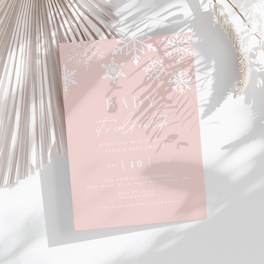 Winter Wonderland Sneeuwvlok Meisje Baby shower Kaart