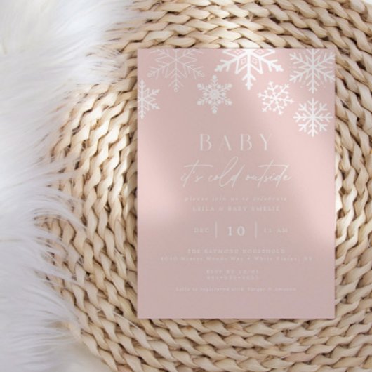 Winter Wonderland Sneeuwvlok Meisje Baby shower Kaart