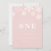 Winter Wonderland sneeuwvlok meisjes roze verjaard Kaart (Voorkant)