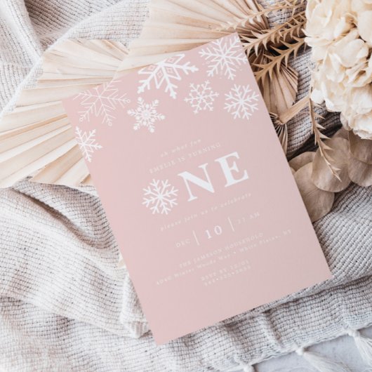 Winter Wonderland sneeuwvlok meisjes roze verjaard Kaart