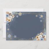 Winter Wonderland Sneeuwvlok Save the Date Kaart (Achterkant)