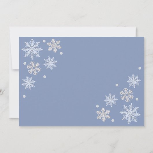 Winter Wonderland Sneeuwvlok Save the Date Kaart (Achterkant)