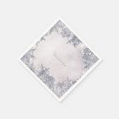 Winter Wonderland Sneeuwvlokken Blauw Wit Elegant Servetten (Hoek)