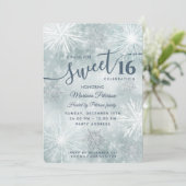 Winter wonderland sneeuwvlokken bokeh zoet 16 kaart (Staand voorkant)