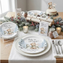 Winter Wonderland Sneeuwvlokken Bos Baby Shower