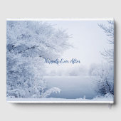 Winter Wonderland, Sneeuwvlokken, Bruiloft Gastenboek (Achterkant)