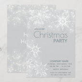 Winter wonderland sneeuwvlokken corporate kerst kaart (Voorkant / Achterkant)