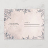 Winter Wonderland Sneeuwvlokken Crème Save the Dat Aankondigingskaart (Achterkant)