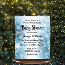 winter wonderland sneeuwvlokken elegante baby show