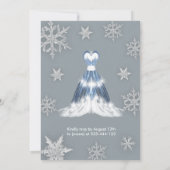 Winter wonderland sneeuwvlokken jurken zoete zesti kaart (Achterkant)