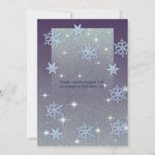 Winter wonderland sneeuwvlokken jurken zoete zesti kaart (Achterkant)