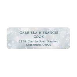 Winter Wonderland Sneeuwvlokken Retouradres Etiket
