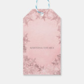 Winter Wonderland Sneeuwvlokken Roze Elegant Party Cadeaulabel (Achterkant)