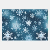 Winter Wonderland sneeuwvlokken sneeuwval blauw wi Inpakpapier Vel (Voorkant)