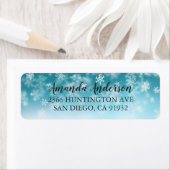 Winter Wonderland Sneeuwvlokken Vrijgezellenfeest Etiket (Insitu)