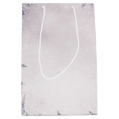 Winter Wonderland Sneeuwvlokken Wit Elegant Medium Cadeauzakje (Voorkant)